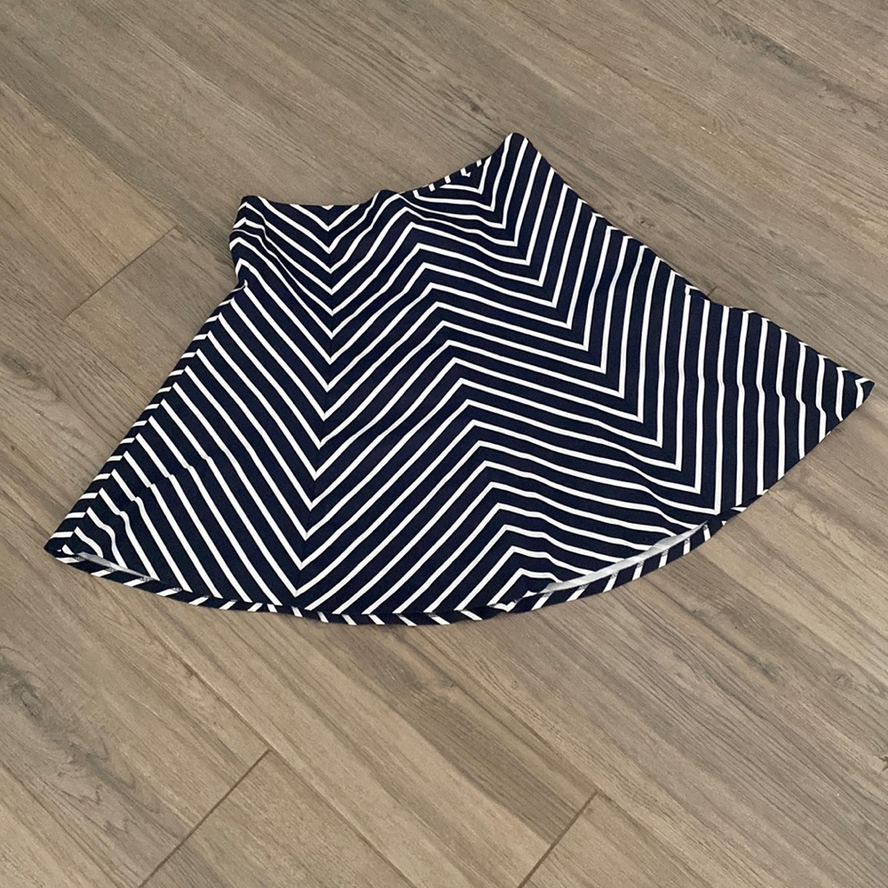 Blue and white striped skirt. Limited size 14